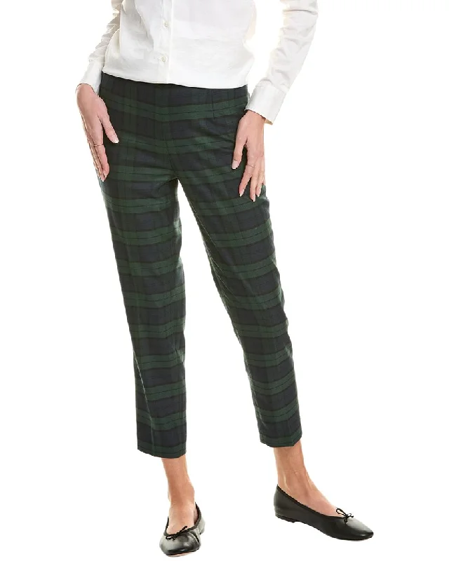 Tight trousers for women with belt loops and classic design for versatile look -Brooks Brothers Blackwatch Pant