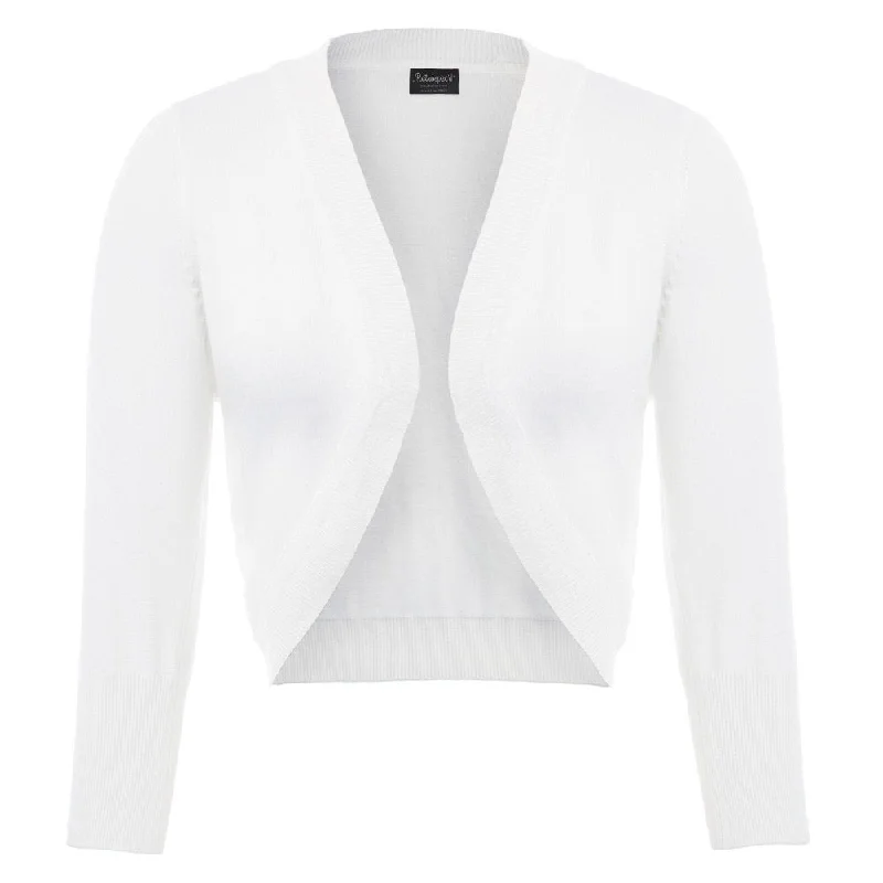 Pink - cardigan for a sweet and feminine touch -Bolero  Cardigan White