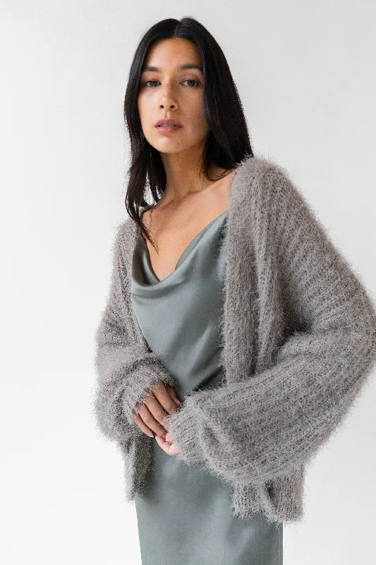 Valentine's - Day cardigan for a romantic look -FUZZY OPEN FRONT CARDIGAN