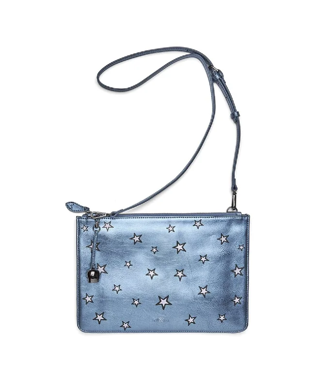 Handle bags with bold checks for trend -GIA Cross Body Bag / Oversize Clutch - Nightshade Star Print