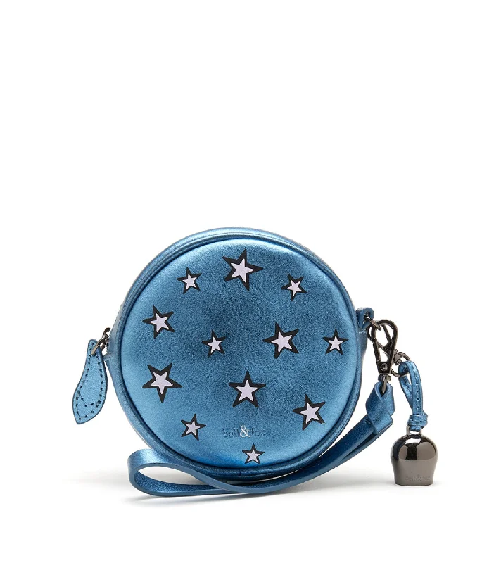 Handle bags with soft velvet for luxury -MIMI Mini Wristlet Clutch - Nightshade Star Print