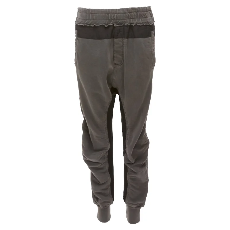 Tailored fit tight trousers for men with sharp pleats and slim leg for office wear -Haider Ackermann Perth Washed Cotton Darted Back Jogger Pants