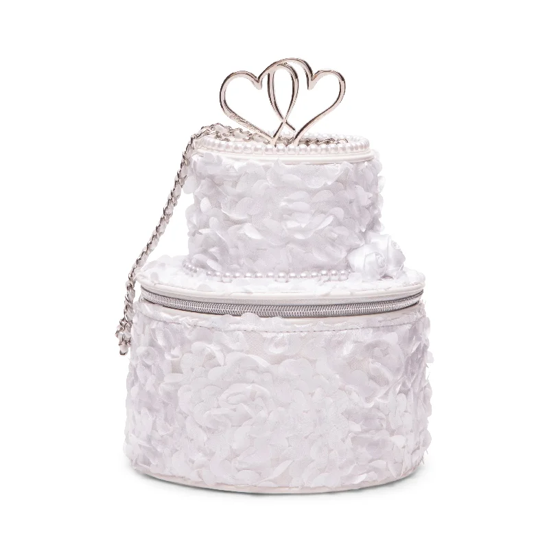 Handle bags with minimalist sleek silhouettes -Betsey Johnson Kitsch Frost Yourself Crossbody Bag Ivory