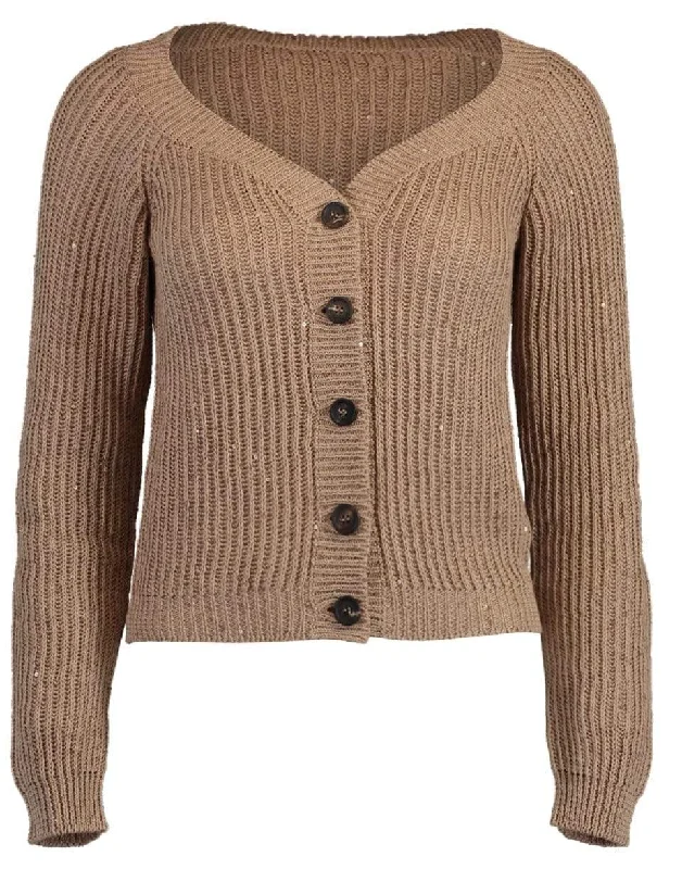 Party - cardigan for a fun night out -Almond Knit Cardigan