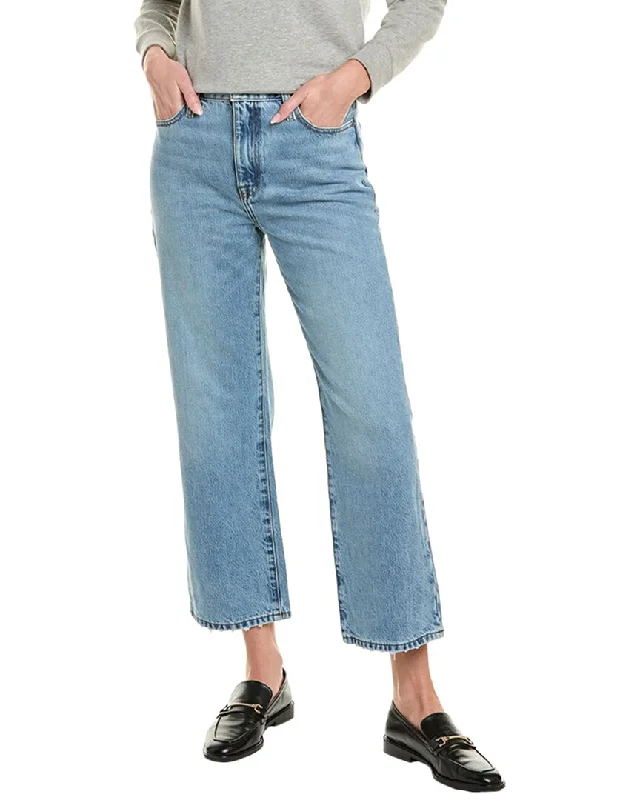 Tight trousers for women with elastic waistband for comfortable all-day wear -FRAME Denim Le Jane Divine Crop Jean