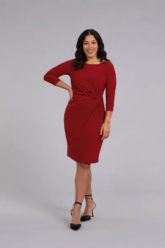 Black Dresses for Versatile -Side Twist Dress | Red