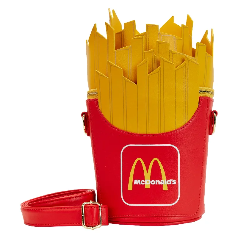 Handle bags with metallic finishes for shine -Loungefly McDonald's French Fry Crossbody Bag