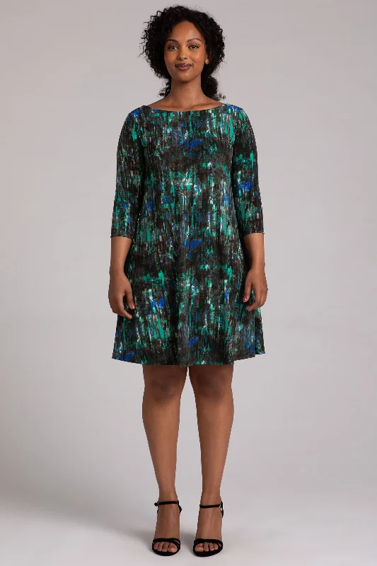 Capri Dresses for Playful -Nu Trapeze Dress | Camo Forest