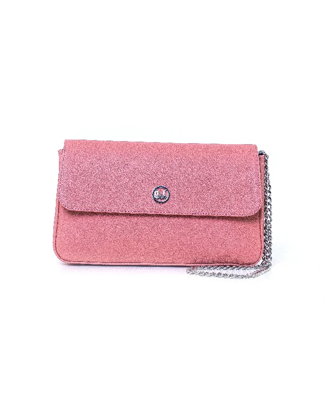 Handle bags with sleek zippers for closure -Bamako Midi: Plain Salmon Pink