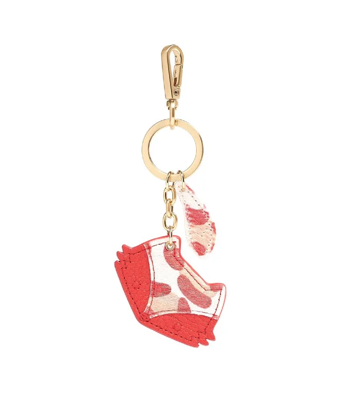 Handle bags with soft velvet for luxury -CUB Fox Keyring - Poppy Leopard