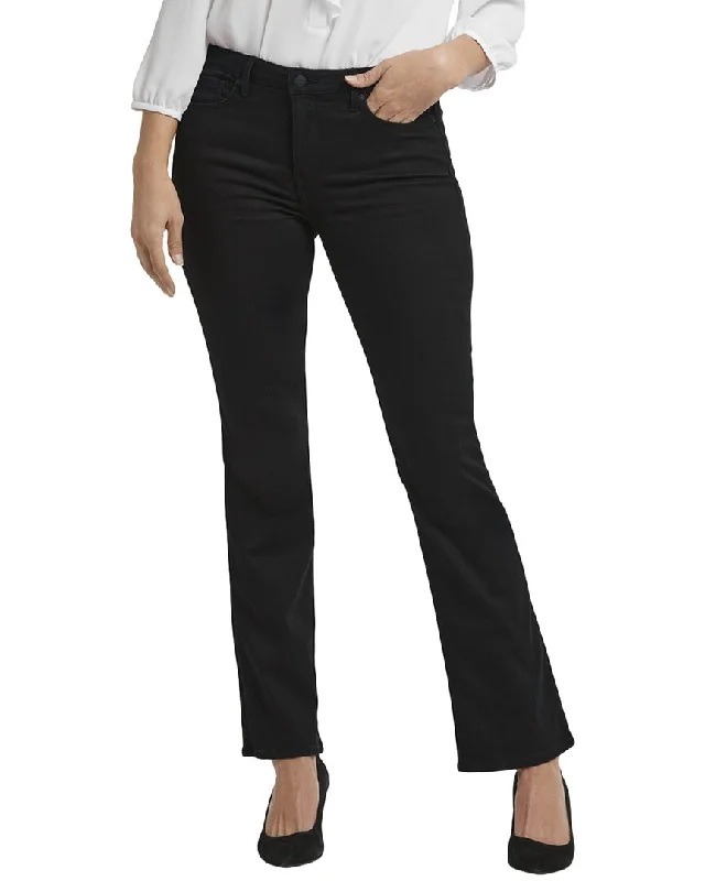 Stretchy tight trousers for women with soft fabric and flexible fit -NYDJ Barbara Black Bootcut Jean