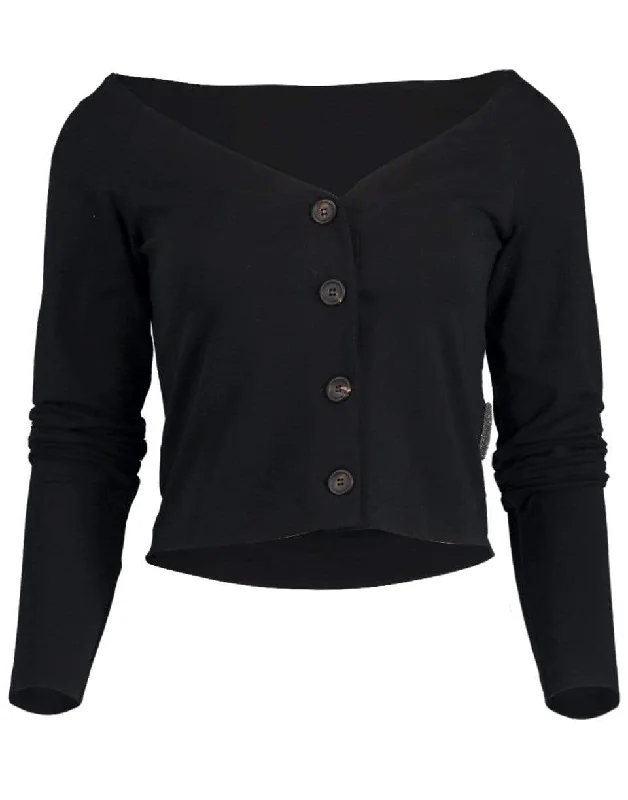 Elegant - cardigan for formal occasions -V-Neck Jersey Cardigan