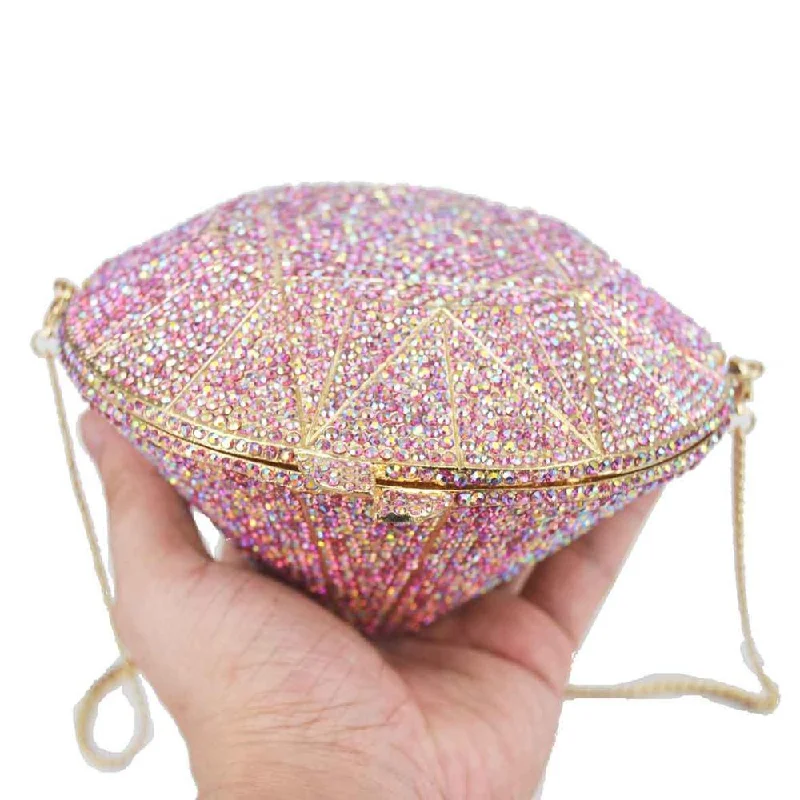 Handle bags with pastel colors for softness -Geometric Fashion Luxury Brand Clutch Bags