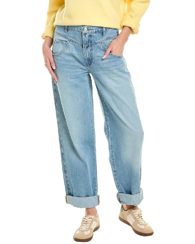 High-waisted tight trousers for women with slimming silhouette and smooth fit -FRAME Denim 90s Utility Beck Loose Jean