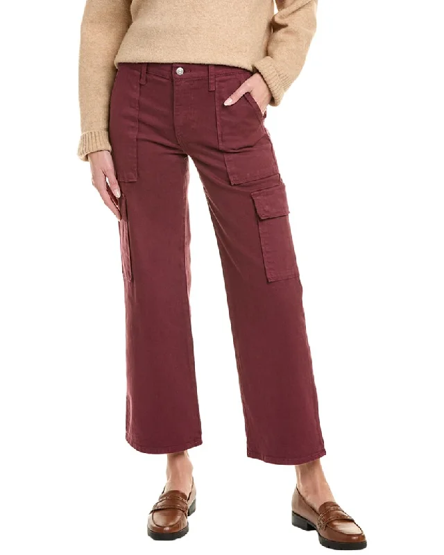 All-black tight trousers for women with simple, chic design for formal occasions -HUDSON Jeans Rosalie Zinfandel Wide Leg Jean