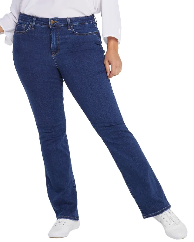 Elegant tight trousers for women with high-quality wool fabric for refined look -NYDJ Plus Barbara Quinn Bootcut Jean