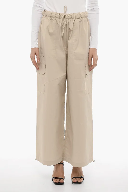 Tight trousers for men with zip fly and flat-front design for a polished look -Beaufille Cargo ERNST Pants with Drawstring Waist