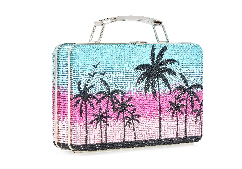 Handle bags with inner compartments for essentials -Beach Sunset Lunch Box