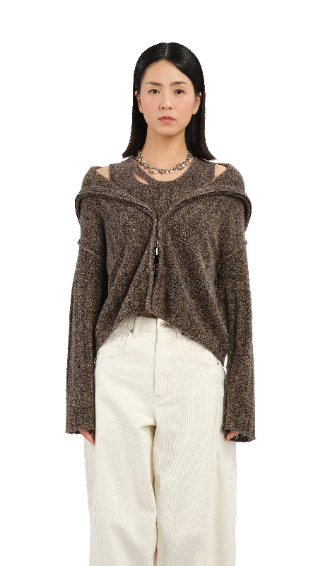 School - cardigan for a stylish campus look -Boucle Cardigan