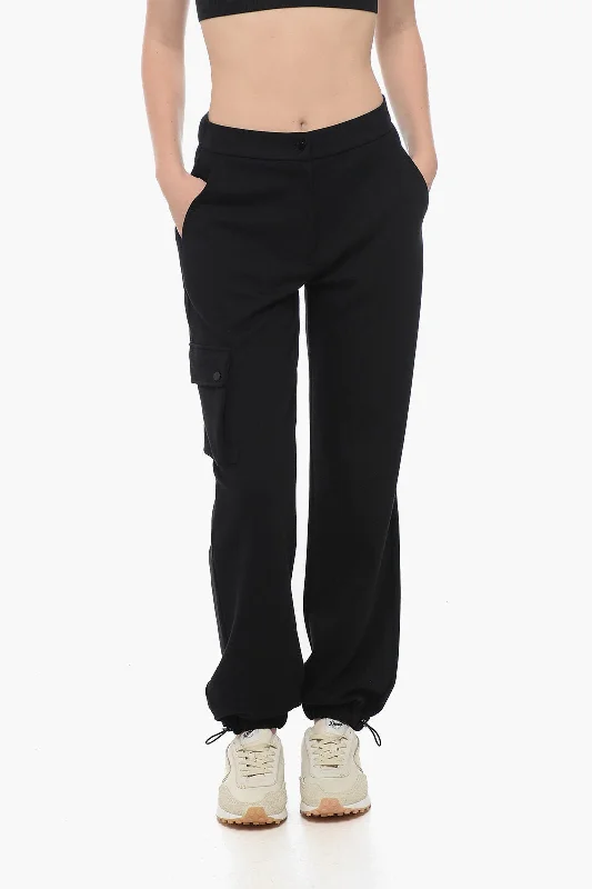 Vintage-inspired tight trousers for men with high waist and timeless look -Armani EMPORIO Cargo Sweatpants with Drawstringed Ankles