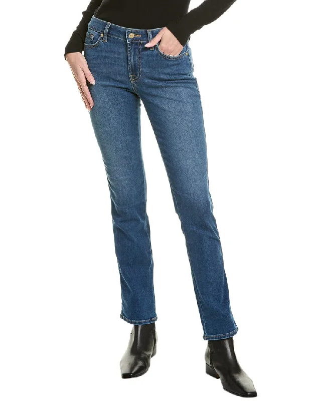 Trendy tight trousers for women with zipper details and edgy finish -7 For All Mankind Kimmie Form Fitted Autumn Straight Jean