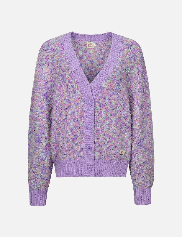 Yoga - cardigan for a flexible fit -Seagull Embroidery Multi-color Cropped Cardigan