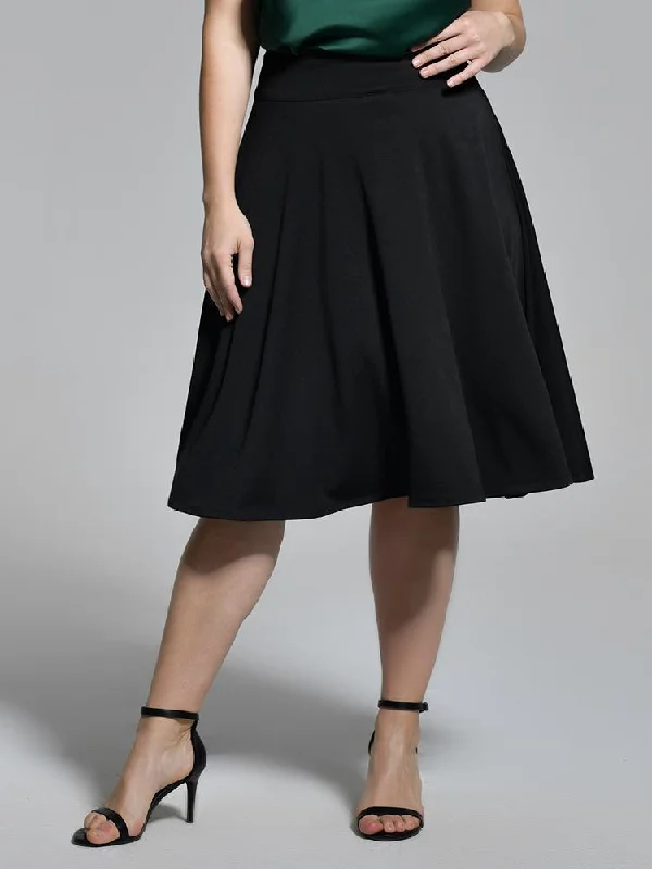 Trendy skirts with modern cutout designs -Round Hem Umbrella Skirt