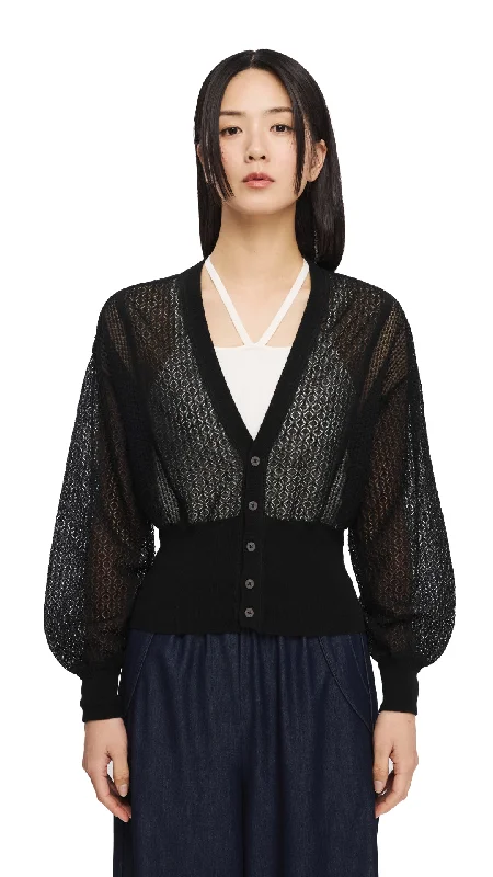 Elegant - cardigan for formal occasions -Lace Knit Cardigan