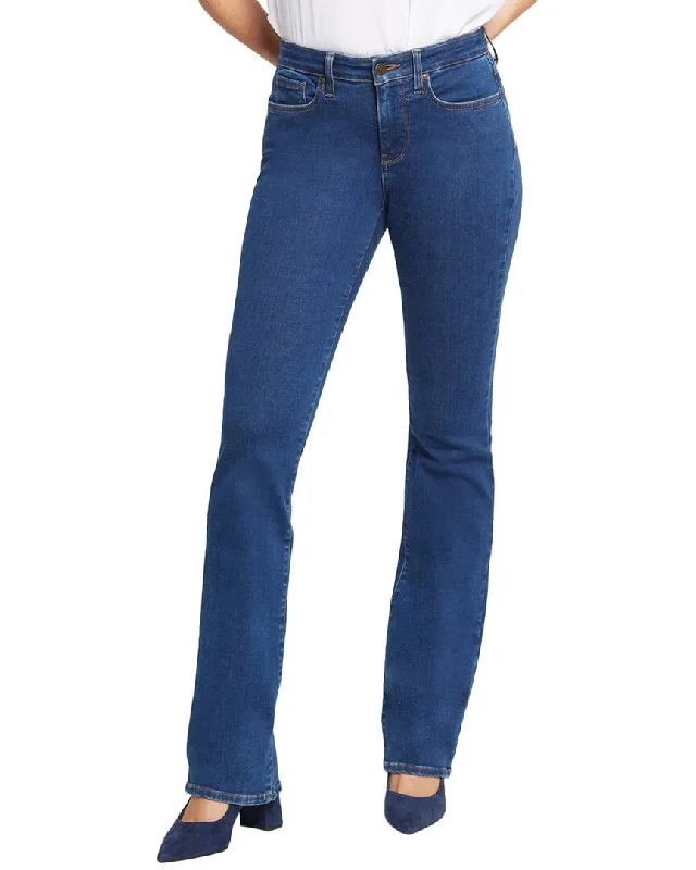 Black tight trousers for women with sleek design and versatile styling options -NYDJ Barbara Quinn Bootcut Jean