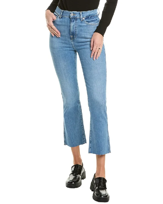 Tight office trousers for women with professional cut and flattering fit -7 For All Mankind High-Waist Within Slim Kick Jean