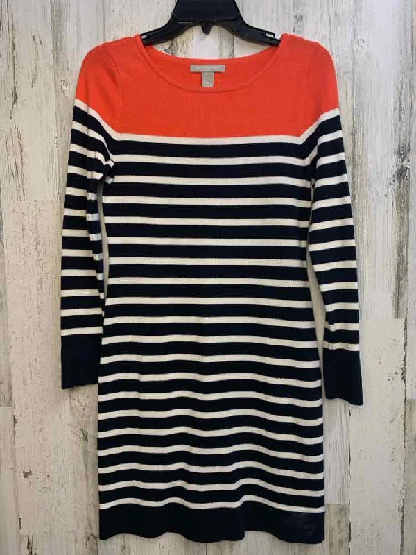 Red Dresses for Statement -BANANA REPUBLIC Dresses and Skirts Size XS CORAL/NAVY/WHT Stripe Dress