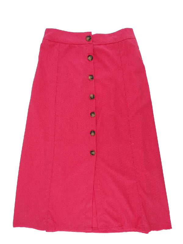 Wrap midi skirts for stylish ease -181006, Da Moda Women's Button Down Skirt W/Pocket- S-XL