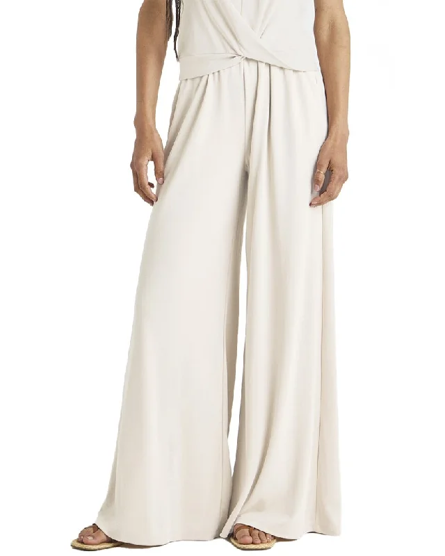 Stretch denim tight trousers for women with flexibility and stylish design -Splendid Giada Sandwash Palazzo Pant