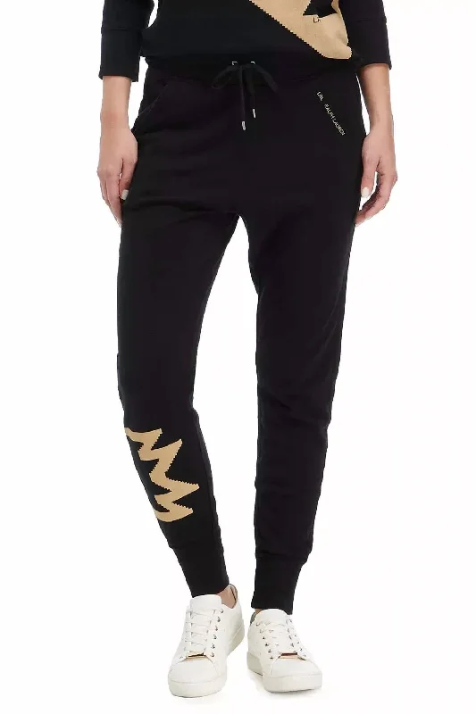 High-waisted tight trousers for women with flare leg and retro aesthetic -Women's Southwestern Jogger In Black