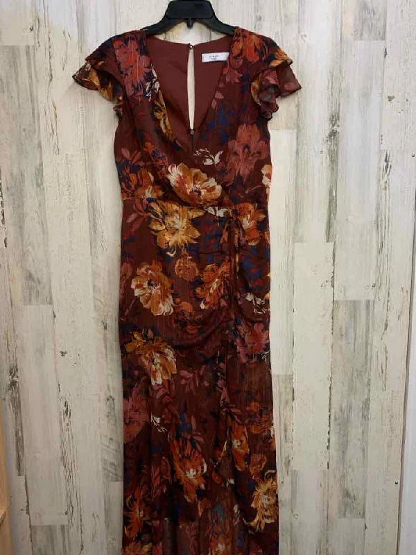 Ball Gown Dresses for Glamour -PRE-OWNED ALI & JAY Dresses and Skirts Size M Burgundy Floral Dress/LONG /RUCHED