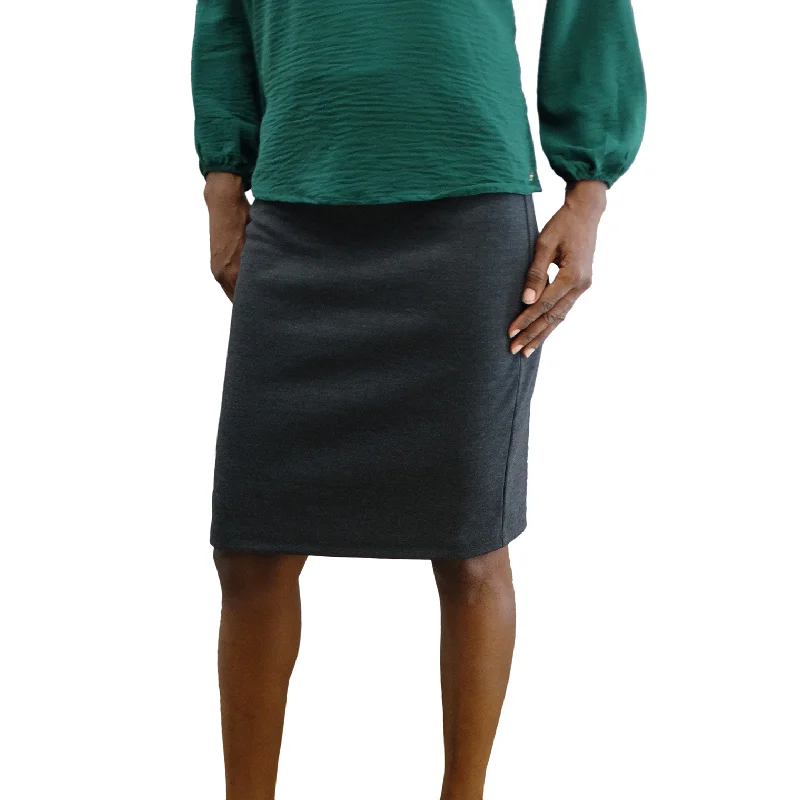 Soft cotton skirts for cozy comfort -K23835 Premier Ladies' Plain Skirt w/ Exposed Zipper (2-14)