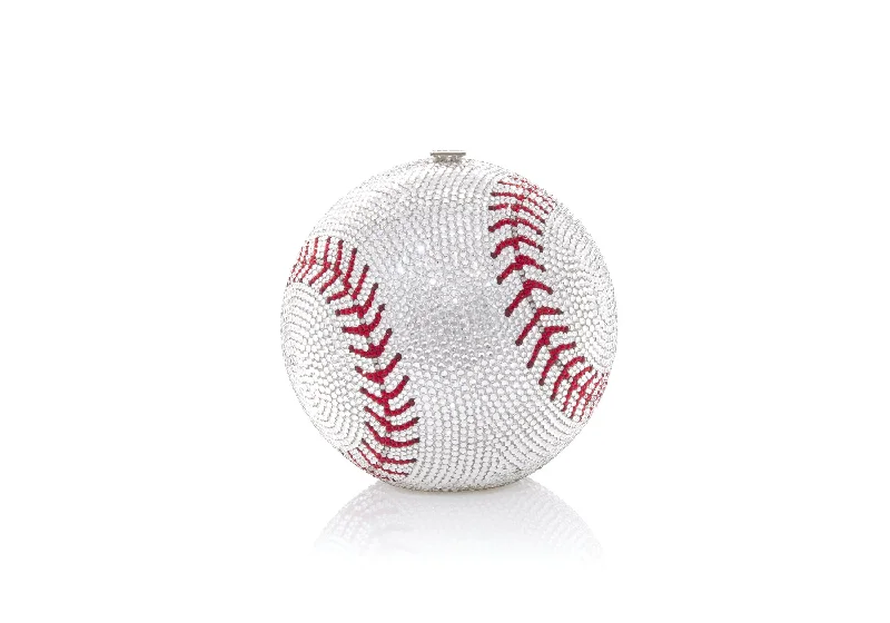 Handle bags with sleek black for elegance -Baseball Clutch