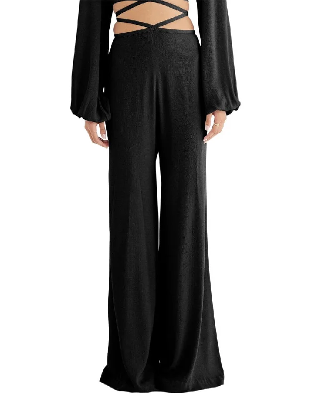 High-waisted tight trousers for women with slimming silhouette and smooth fit -Rumer Kenya Wrap Pant