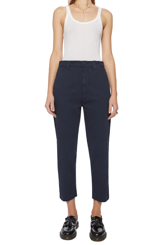 Loose-fit tight trousers for women with high waist and casual, comfortable style -Punk 76 Ankle Pants In Indigo