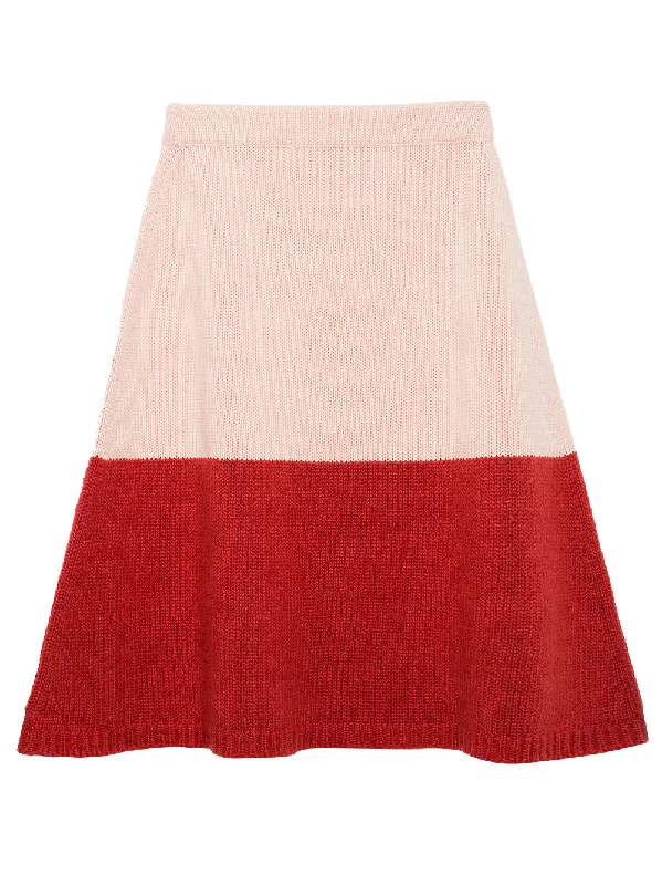 Cute skirts with playful polka dots -Pink Boucle Skirt