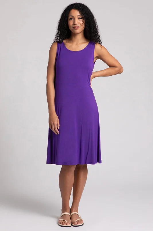 Buttoned Dresses for Stylish -Bamboo Tank Dress Short | Violet