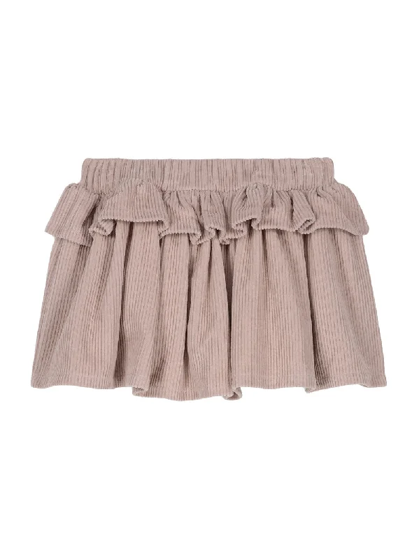 Lightweight skirts with airy fabric weave -Serena Ribbed Velvet Skirt