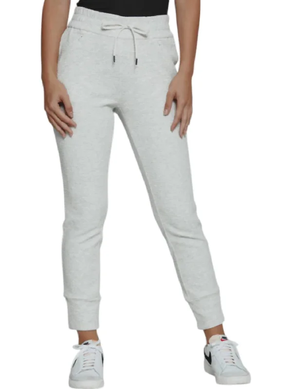 Designer tight trousers for women with unique stitching and high-fashion appeal -Restoration Slim Fit Jogger In Ivory