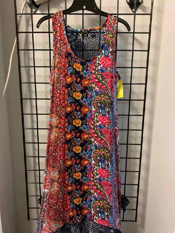 Party Dresses for Celebration -CUPIO Dresses and Skirts Size L Multi-Color PAISLEY/FLORAL SLEEVELESS Dress