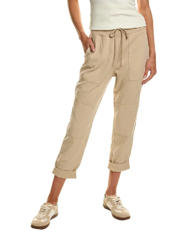 Stylish tight trousers for women with high-waisted fit for flattering look -James Perse Utility Pant