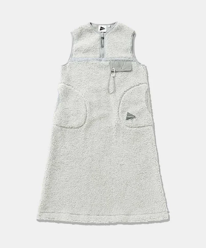 One-shoulder Dresses for Trendy -Gramicci x and wander JQ Tape Fleece Dress