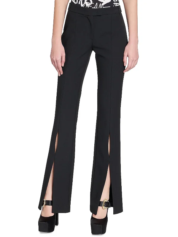 Maximalist Dresses for Bling -Womens Woven Cut-Out Dress Pants