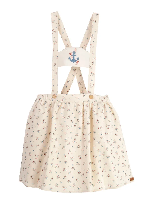 Cute skirts with playful polka dots -Floral Anchor Skirt