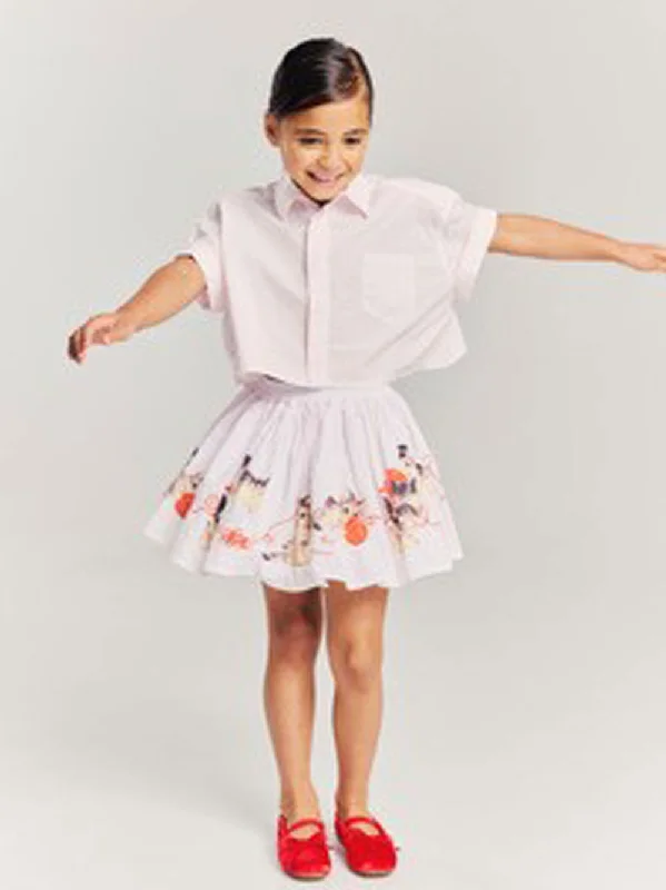 Luxury skirts with intricate embroidery accents -PREORDER: Wizz Kittens Rose Skirt