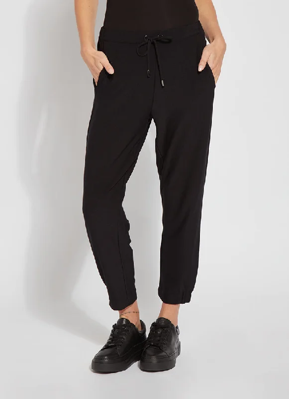 Leather tight trousers for women with edgy design and fashion-forward style -Julia Crop Jogger (25" Inseam)